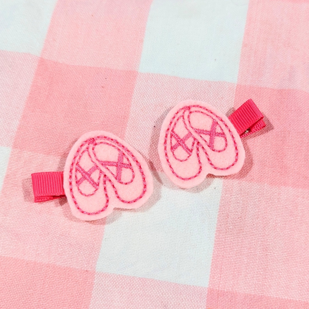 NEW Ballet Slippers Ballerina Hair Clips for Girls, toddlers, babies